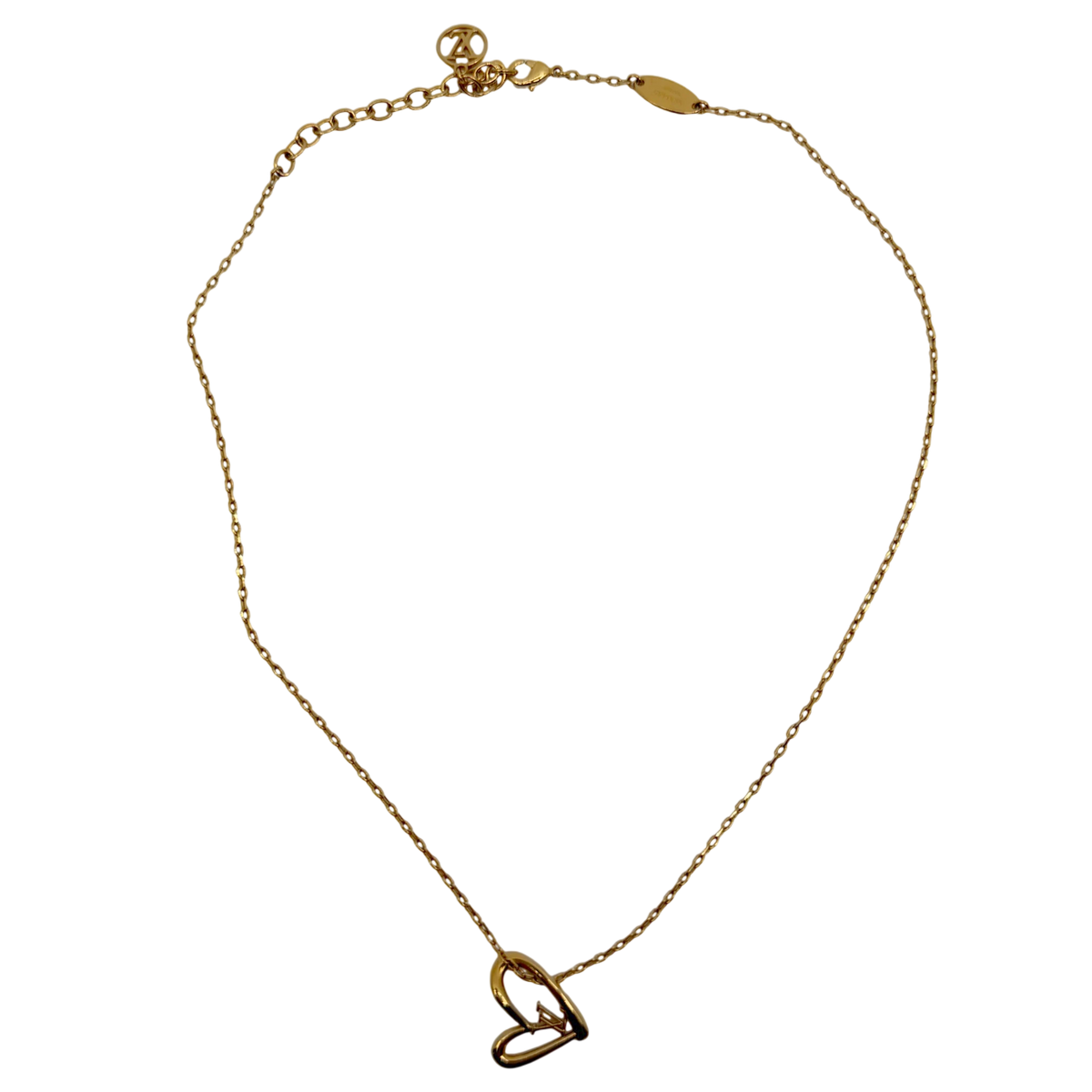 Louis Vuitton Fall in Love Necklace Heart Pendant Gold M00465