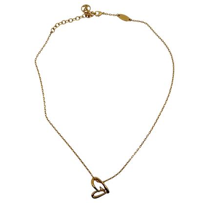 Louis Vuitton Fall in Love Necklace Heart Pendant Gold M00465