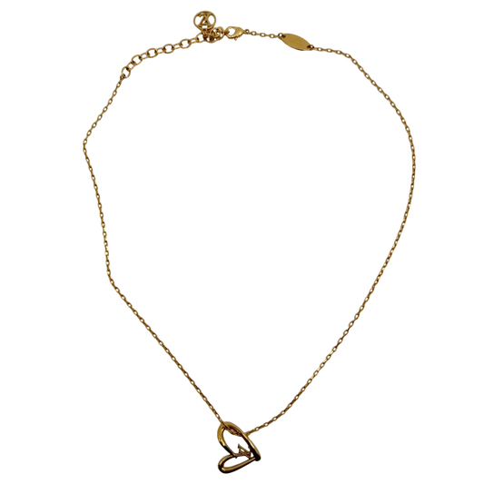 Louis Vuitton Fall in Love Halskette Herz Anhänger Gold M00465