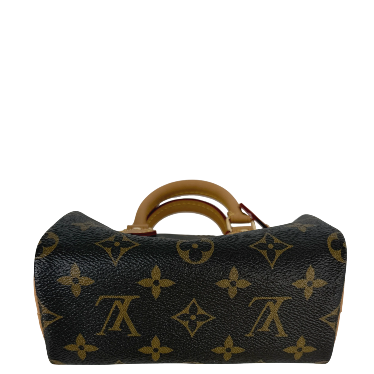 Louis Vuitton Nano Speedy Monogram Canvas Brown Gold with Strap