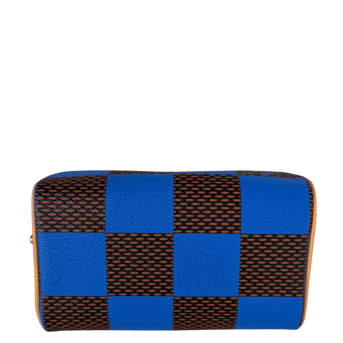 Louis Vuitton Speedy Bandoulière 18 Damier Pop Blau Braun Gold