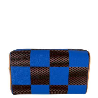 Louis Vuitton Speedy Bandoulière 18 Damier Pop Blau Braun Gold