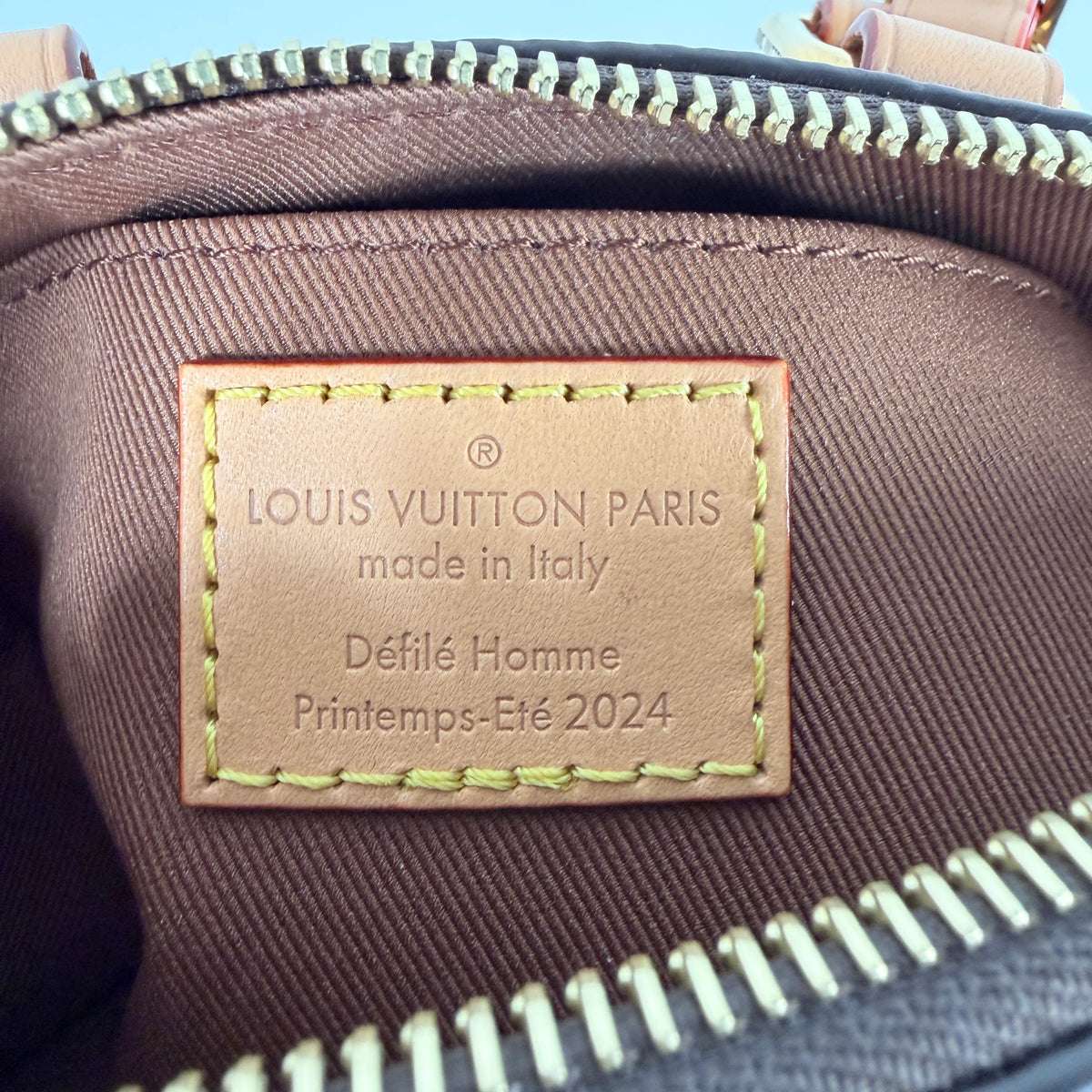 Louis Vuitton Speedy Bandoulière 18 Damier Pop Blau Braun Gold
