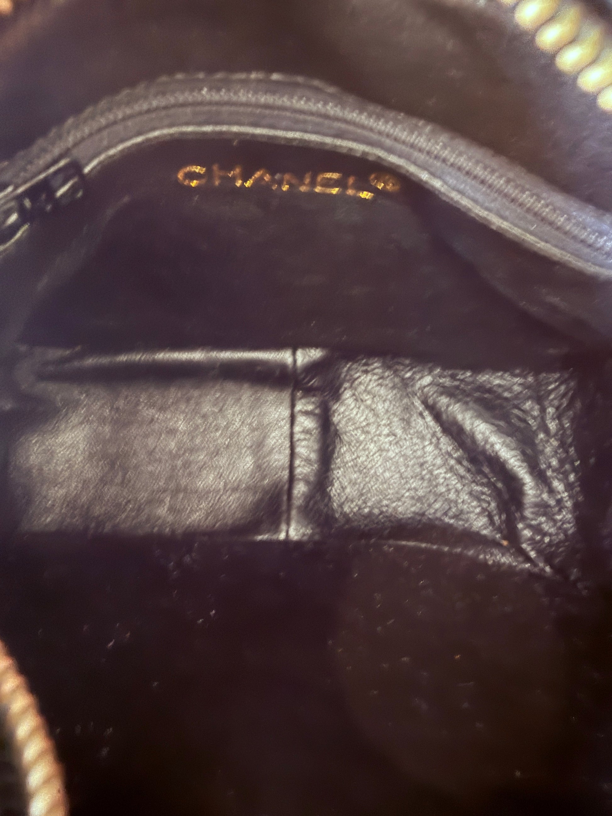 Chanel Vintage Lackleder Camerabag GHW / gut Chanel