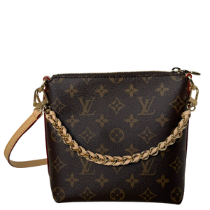 Louis Vuitton Multipass Mini Monogram Canvas Crossbody Brown Gold