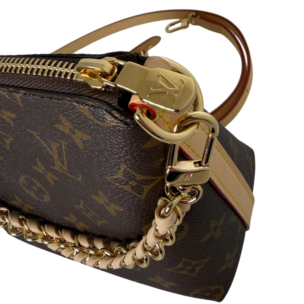 Louis Vuitton Multipass Mini Monogram Canvas Crossbody Brown Gold