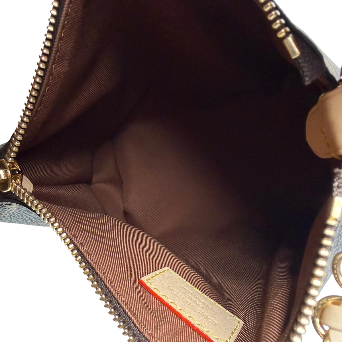 Louis Vuitton Multipass Mini Monogram Canvas Crossbody Brown Gold