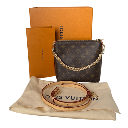 Louis Vuitton Multipass Mini Monogram Canvas Crossbody Brown Gold