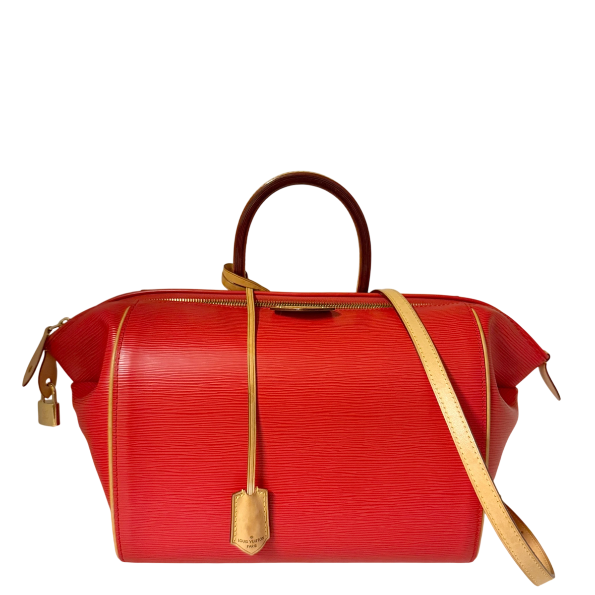 Louis Vuitton Doc PM Epi Leder Rot Gold mit Schulterriemen