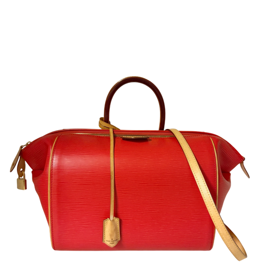 Louis Vuitton Doc PM Epi Leder Rot Gold mit Schulterriemen