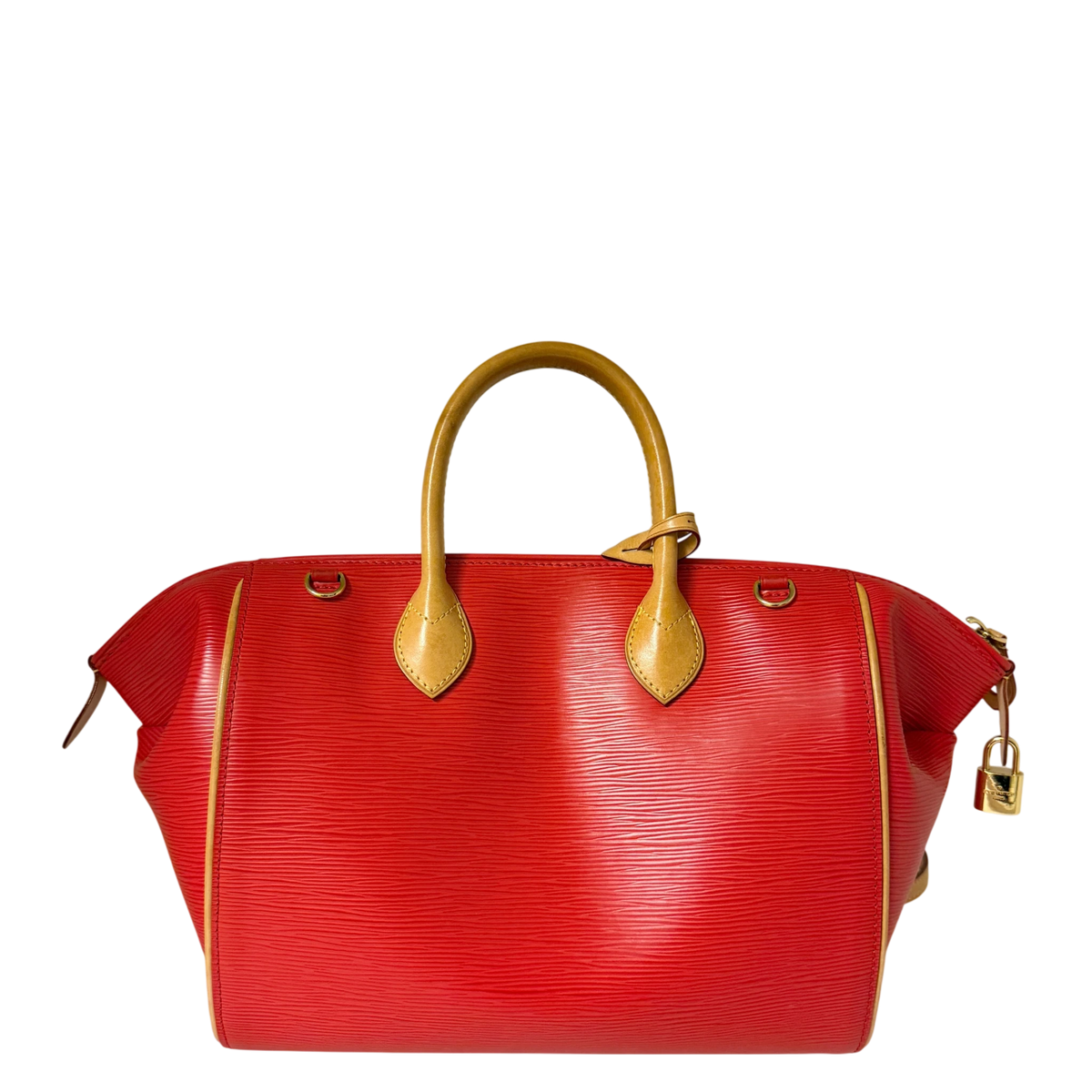 Louis Vuitton Doc PM Epi Leder Rot Gold mit Schulterriemen – Ansicht 3