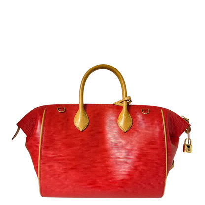 Louis Vuitton Doc PM Epi Leder Rot Gold mit Schulterriemen – Ansicht 3