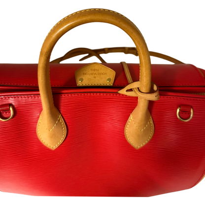 Louis Vuitton Doc PM Epi Leder Rot Gold mit Schulterriemen – Ansicht 9