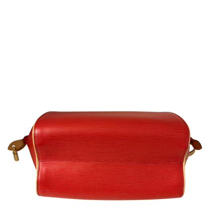 Louis Vuitton Doc PM Epi Leder Rot Gold mit Schulterriemen – Ansicht 4