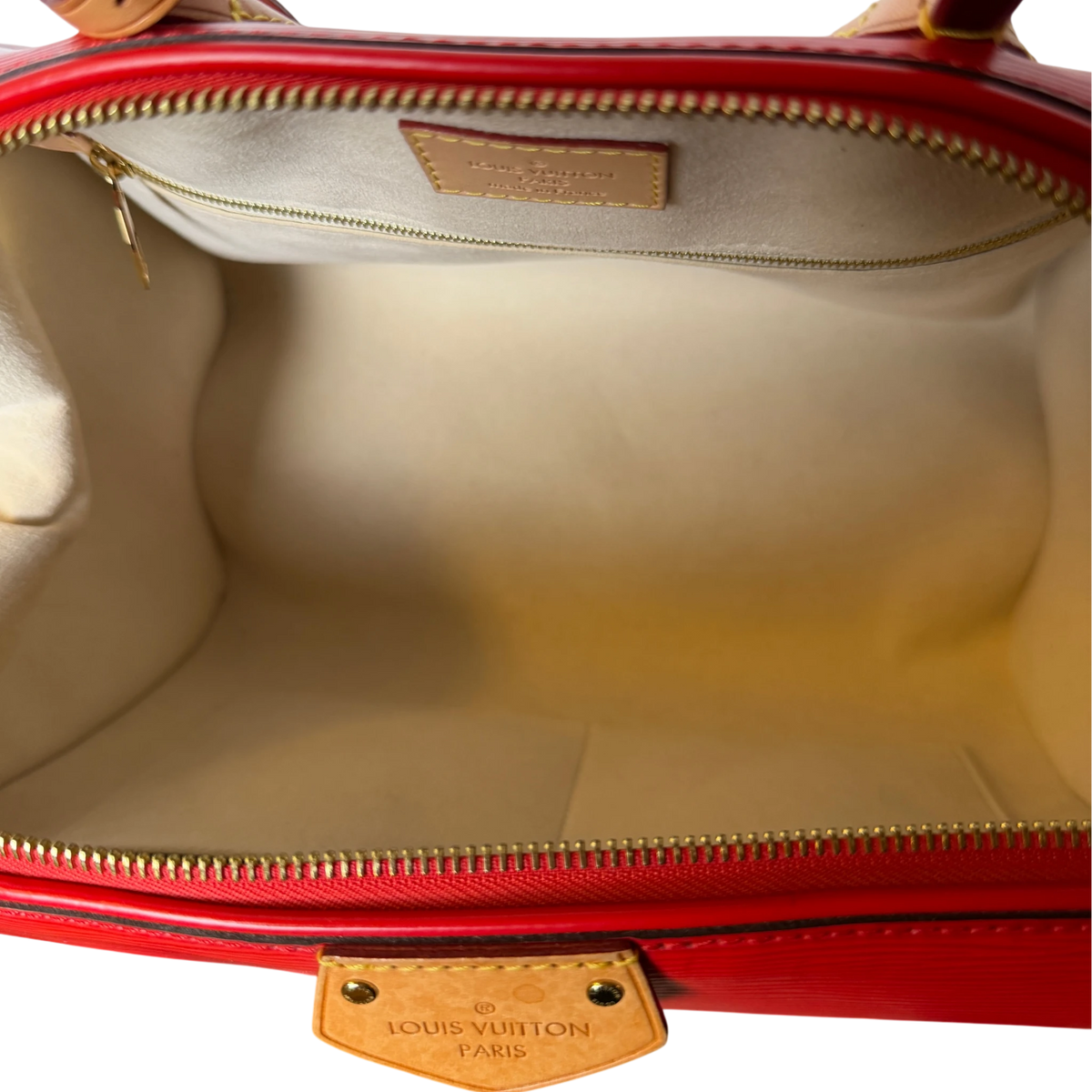 Louis Vuitton Doc PM Epi Leder Rot Gold mit Schulterriemen – Ansicht 5