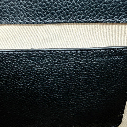 Chloé Marcie Medium Saddle Bag Genarbtes Kalbsleder Schwarz Gold