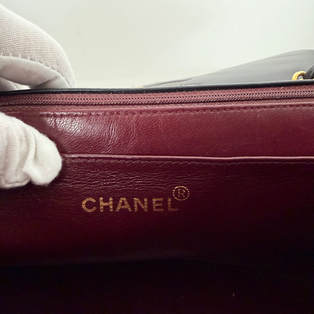 Chanel Vintage Jumbo XL Single Flap Bag Lambskin Black Gold