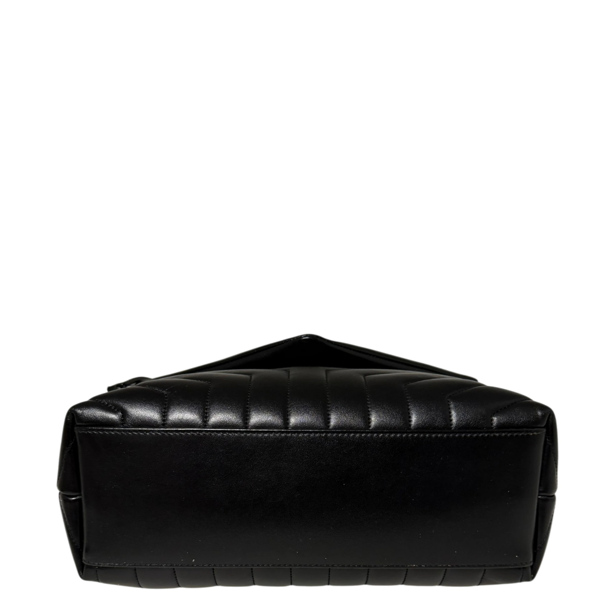 Saint Laurent LouLou Medium Leder schwarz silberne Hardware / sehr gut Saint Laurent