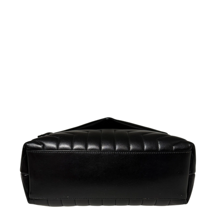 Saint Laurent LouLou Medium Leder schwarz silberne Hardware / sehr gut Saint Laurent