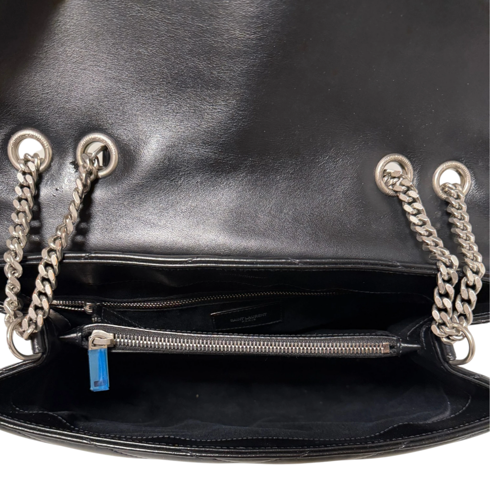 Saint Laurent LouLou Medium Leder schwarz silberne Hardware / sehr gut Saint Laurent