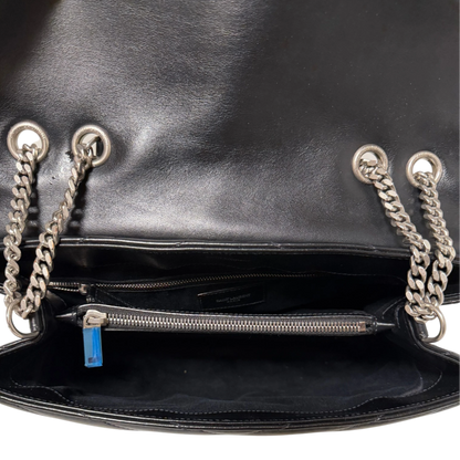 Saint Laurent LouLou Medium Leder schwarz silberne Hardware / sehr gut Saint Laurent