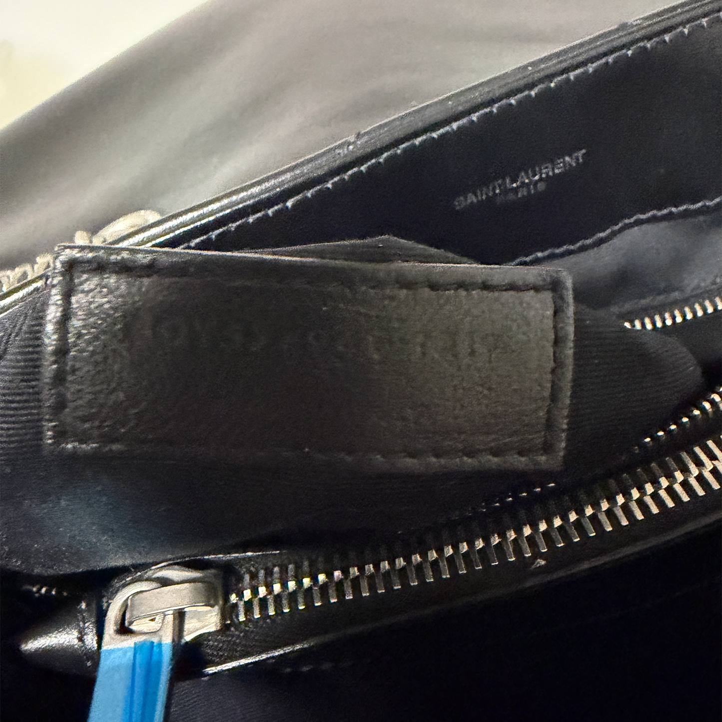 Saint Laurent LouLou Medium Leder schwarz silberne Hardware / sehr gut Saint Laurent