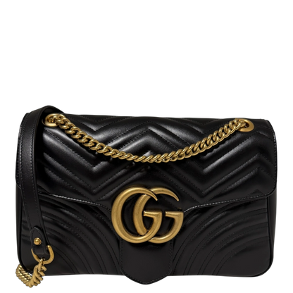 Gucci GG Marmont Medium Leder schwarz aktuelle Version  / neuwertig Gucci