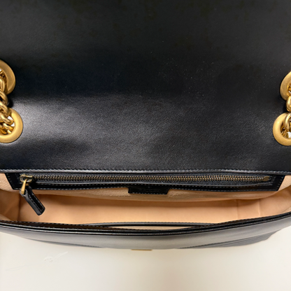 Gucci GG Marmont Medium Leder schwarz aktuelle Version  / neuwertig Gucci