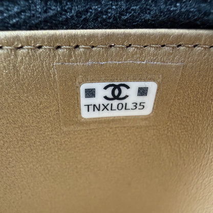 Chanel Vanity with Chain Pearl Crush Lambskin Black Gold