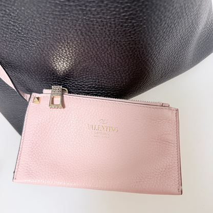 Valentino Garavani Rockstud mit Pochette Handtasche Schwarz / sehr gut Valentino