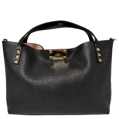 Valentino Garavani Rockstud mit Pochette Handtasche Schwarz / sehr gut Valentino