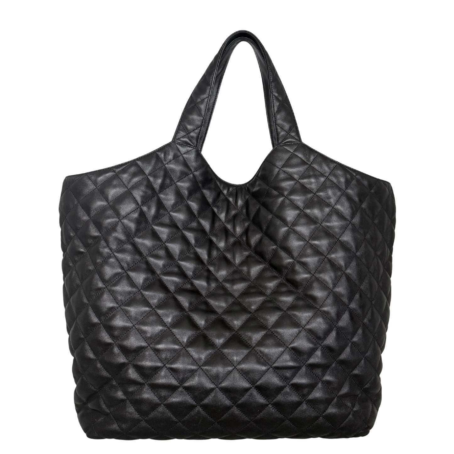 Saint Laurent ICARE Maxi-Shopper aus gestepptem Lammleder Schwarz / sehr gut Saint Laurent