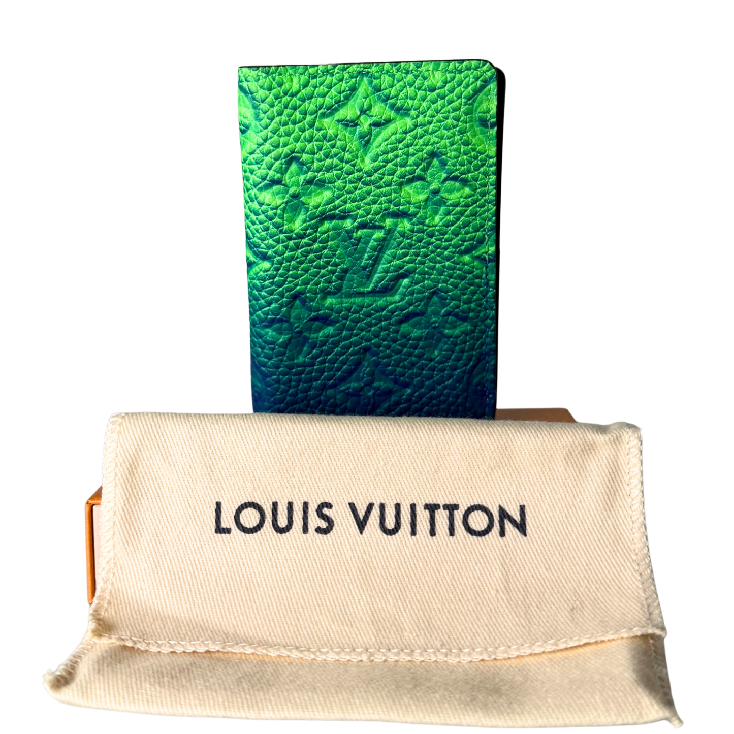Louis Vuitton Pocket Organizer Taurillon Illusion Grün / neuwertig
