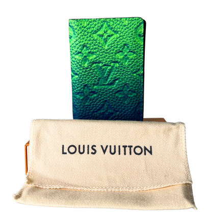 Louis Vuitton Pocket Organizer Taurillon Illusion Grün / neuwertig