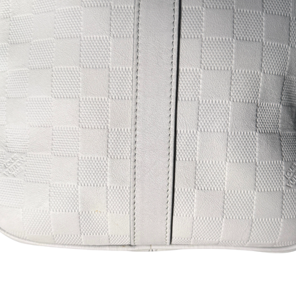 Louis Vuitton Infiniti Keepall 45 Bandouliere Reisetasche Hellgrau / sehr gut