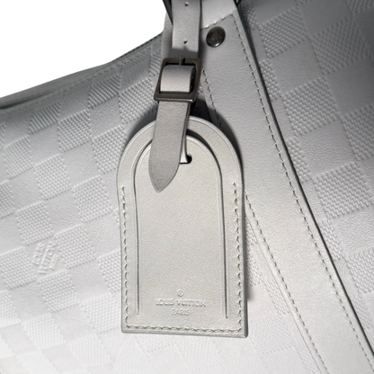 Louis Vuitton Infiniti Keepall 45 Bandouliere Reisetasche Hellgrau / sehr gut