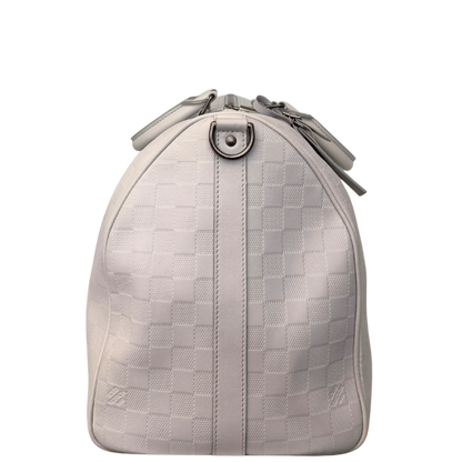 Louis Vuitton Infiniti Keepall 45 Bandouliere Reisetasche Hellgrau / sehr gut