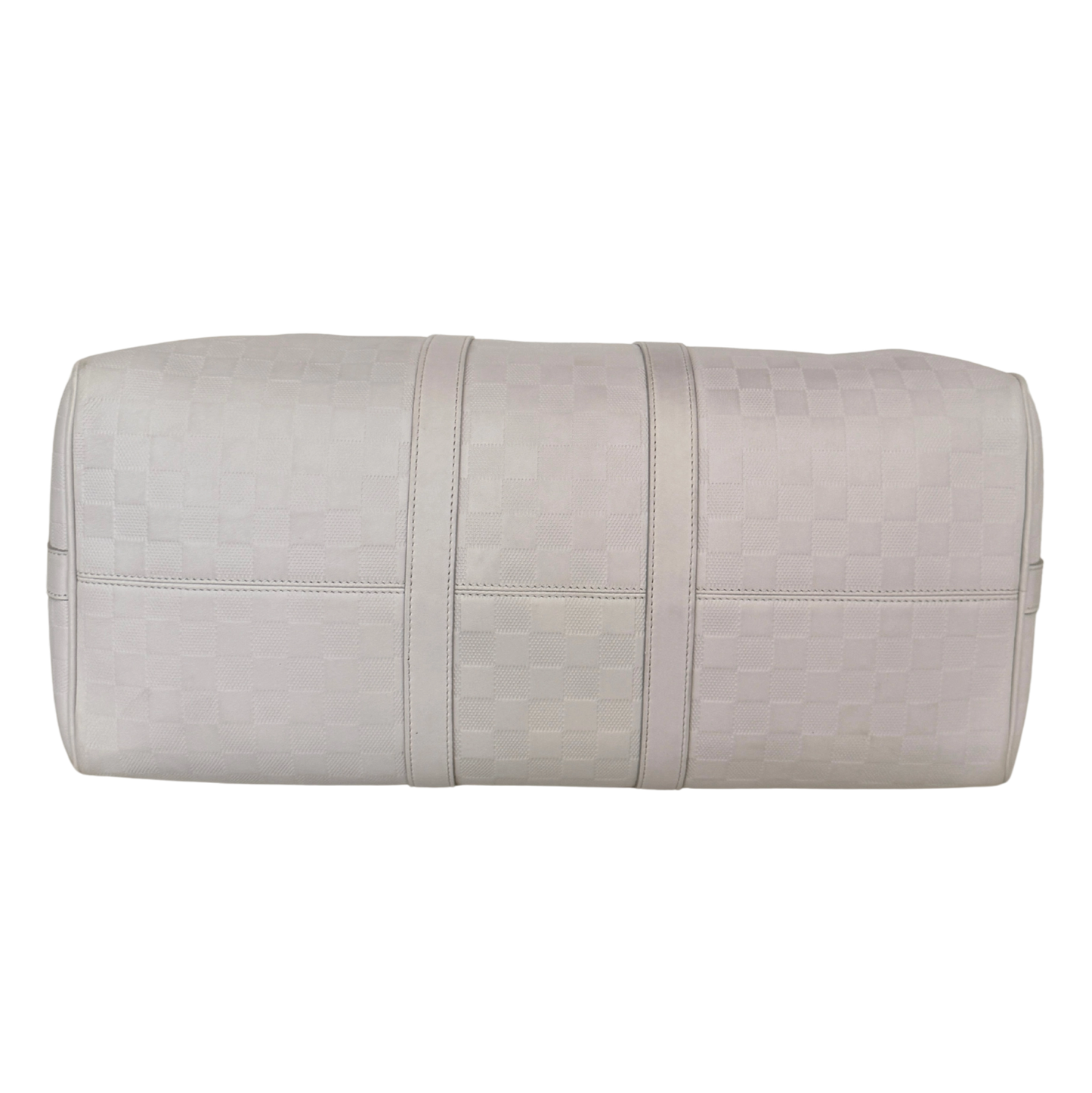 Louis Vuitton Infiniti Keepall 45 Bandouliere Reisetasche Hellgrau / sehr gut