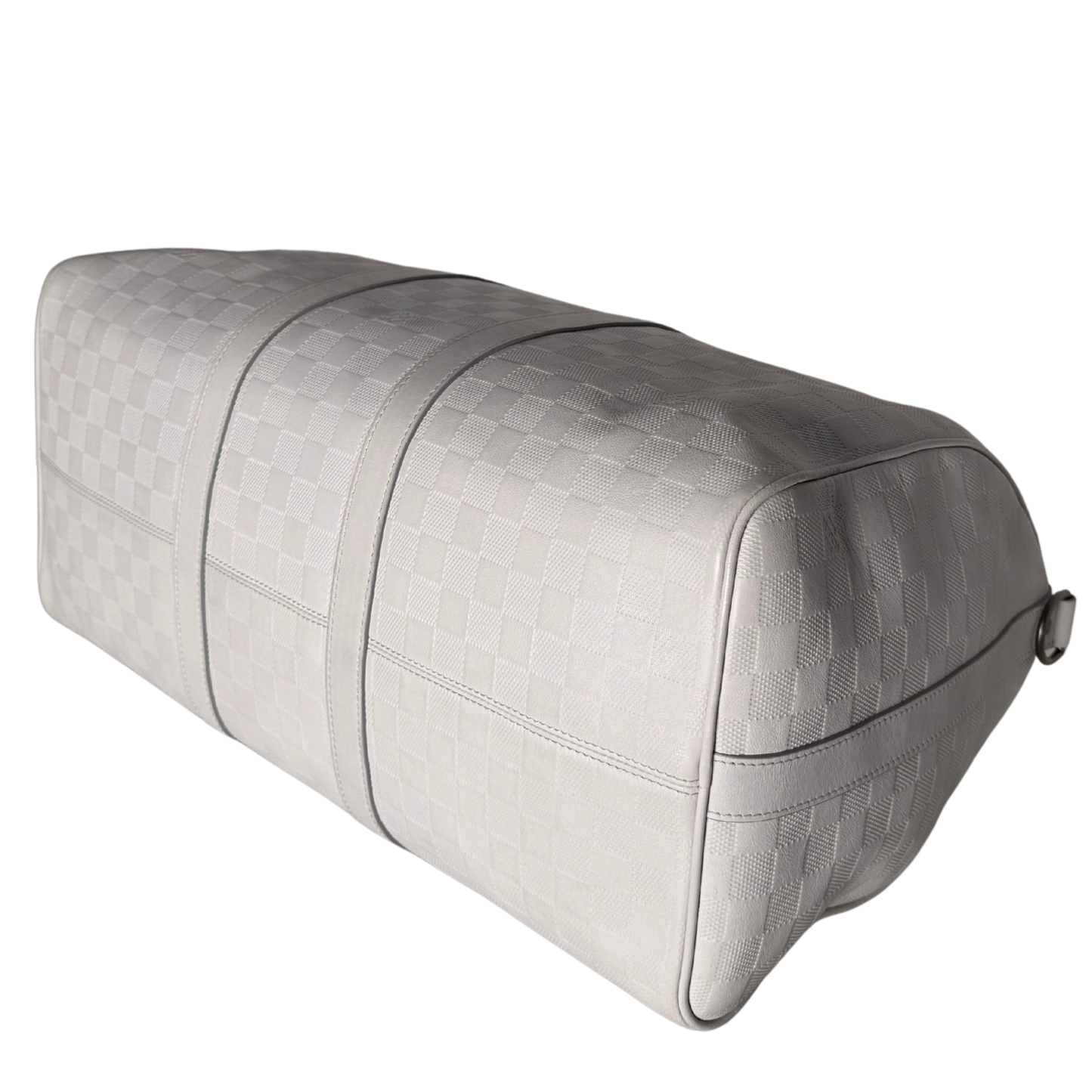 Louis Vuitton Infiniti Keepall 45 Bandouliere Reisetasche Hellgrau / sehr gut