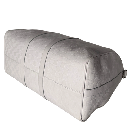 Louis Vuitton Infiniti Keepall 45 Bandouliere Reisetasche Hellgrau / sehr gut