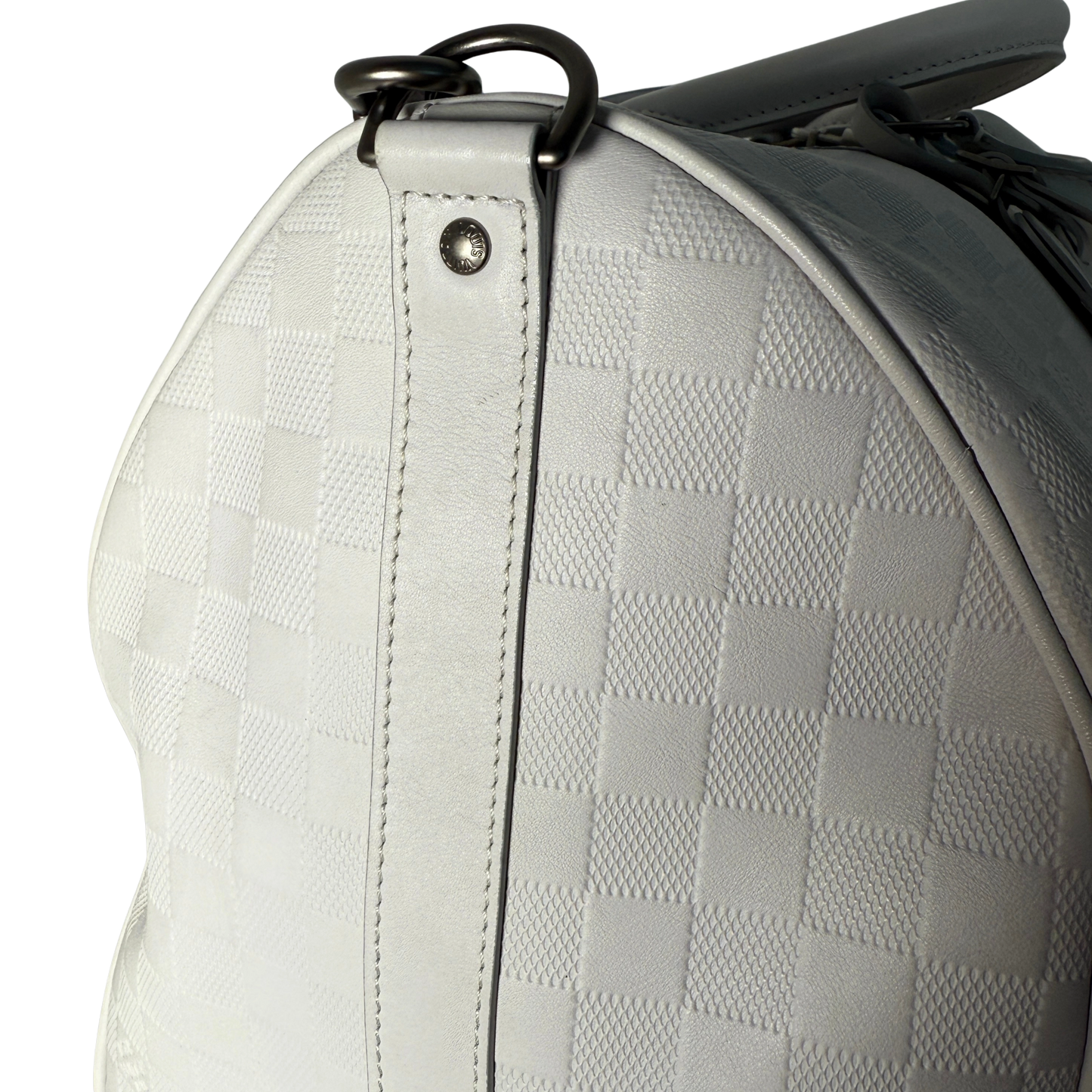 Louis Vuitton Infiniti Keepall 45 Bandouliere Reisetasche Hellgrau / sehr gut