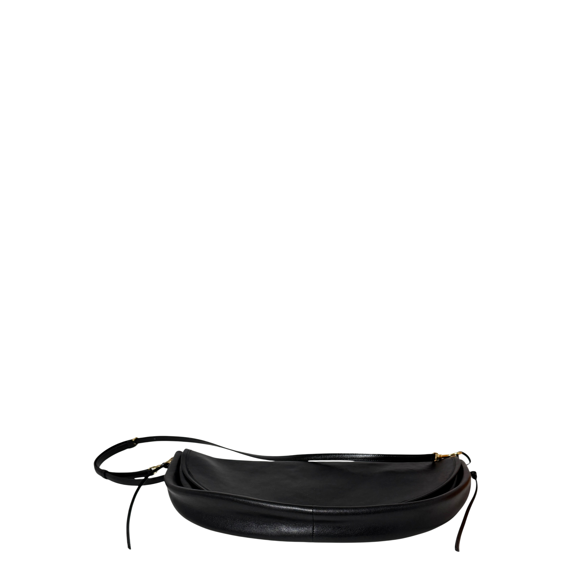 CELINE Halfmoon weiche Triomphe groß Leder schwarz Fullset / sehr gut CELINE