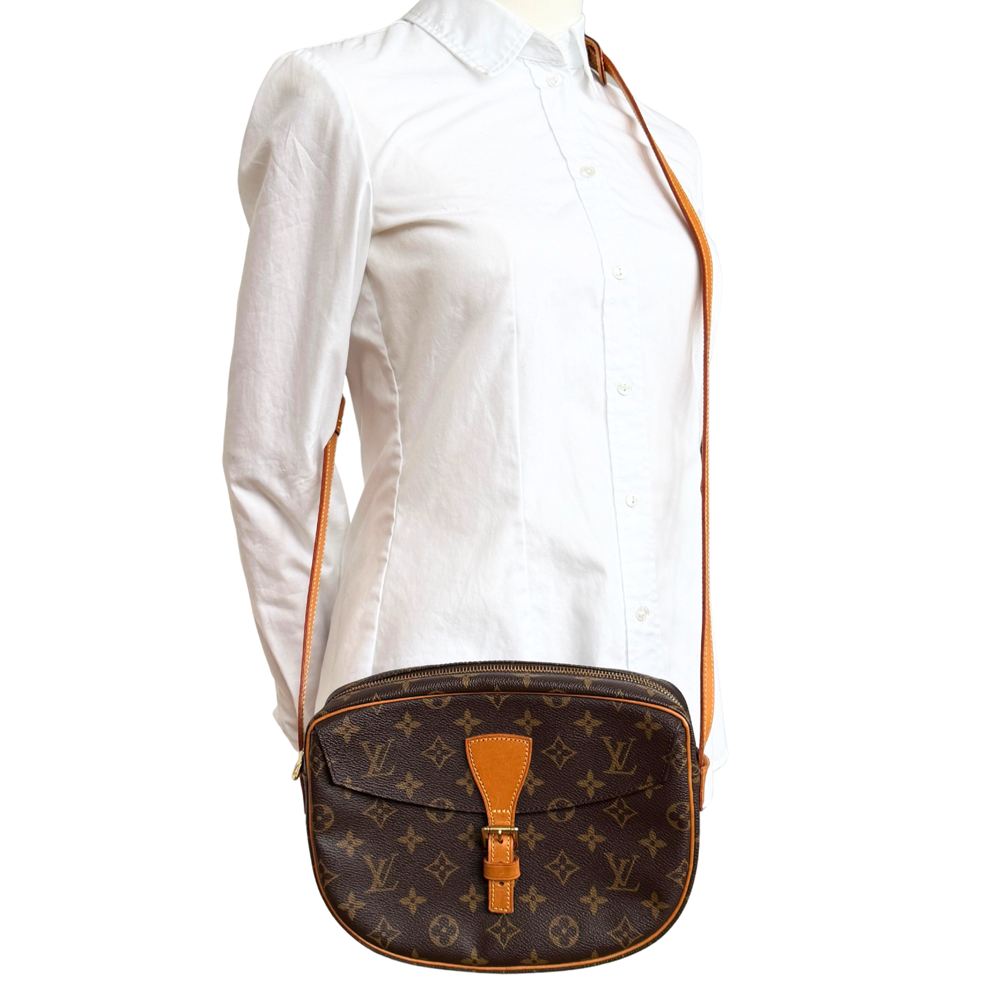 Louis Vuitton Sac Jeune Fille MM Umhängetasche Monogram Canvas Braun / gut Louis Vuitton