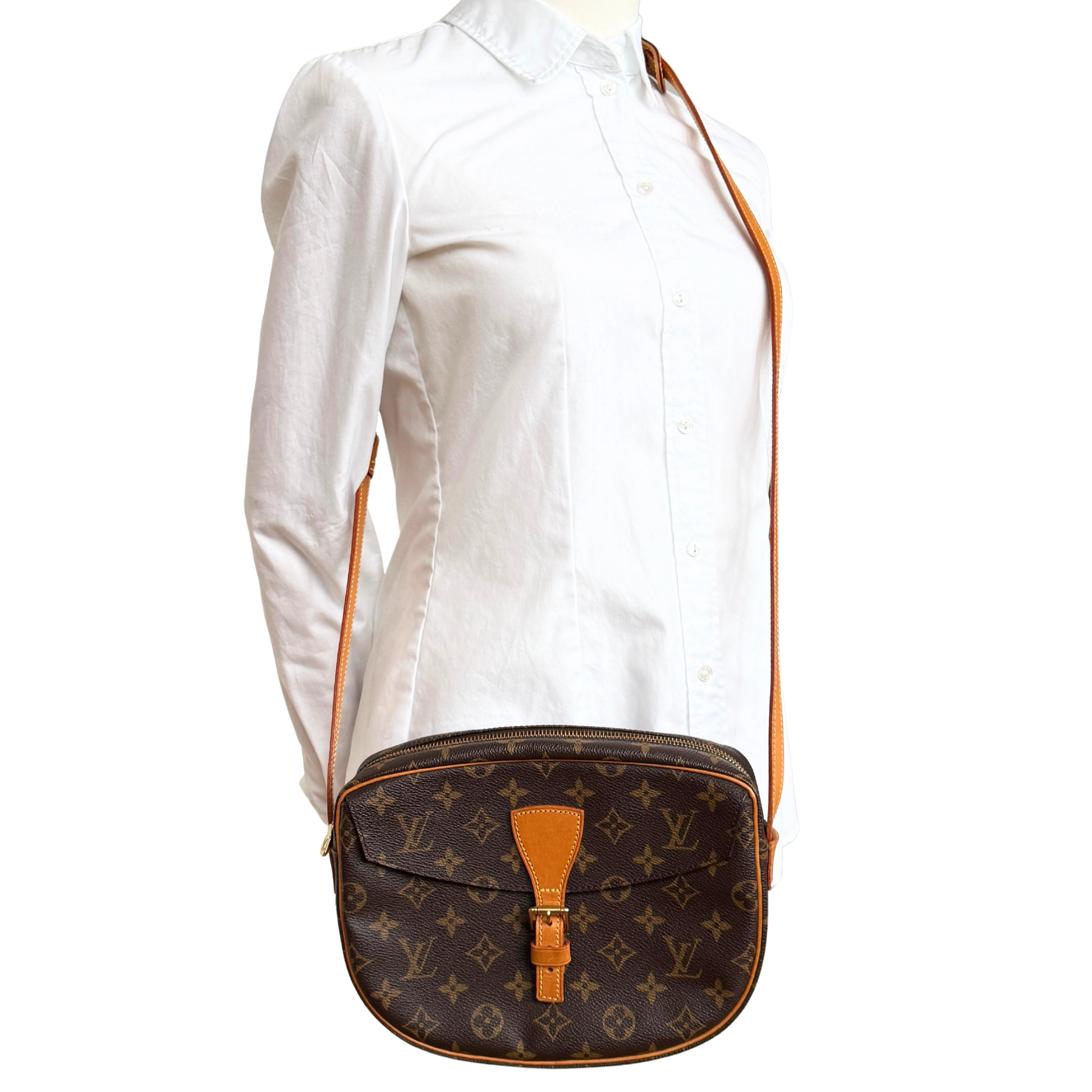 Louis Vuitton Sac Jeune Fille MM Umhängetasche Monogram Canvas Braun / gut Louis Vuitton