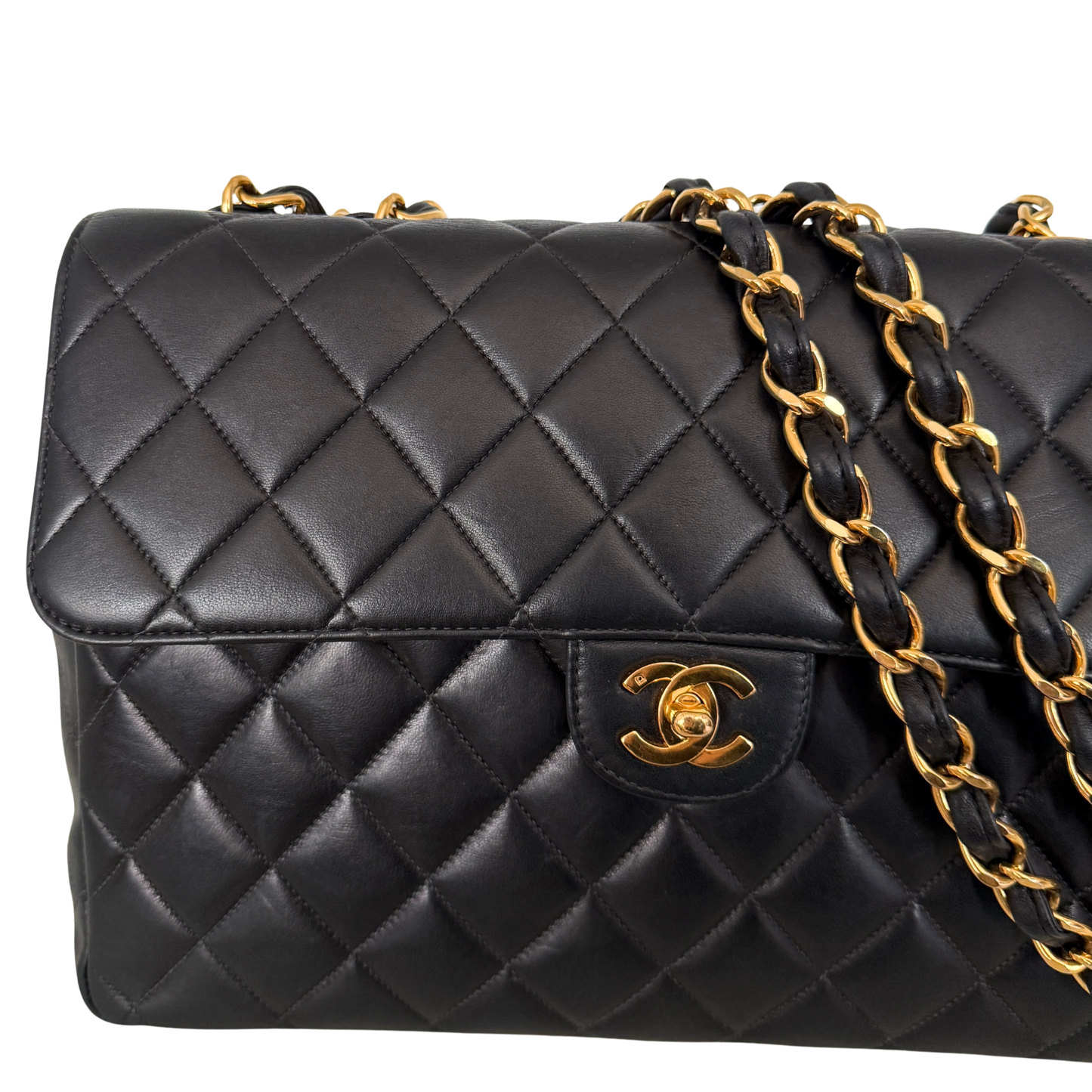 Chanel Timeless Jumbo Single Flap Bag Schwarz / sehr gut