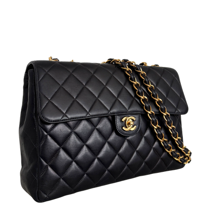 Chanel Timeless Jumbo Single Flap Bag Schwarz / sehr gut