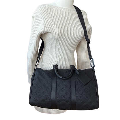 Louis Vuitton Keepall 35 mit Schulterriemen M22765 Schwarz / neuwertig Louis Vuitton
