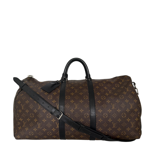 Louis Vuitton Keepall 55 Reisetasche mit Schulterriemen Braun / gut Louis Vuitton