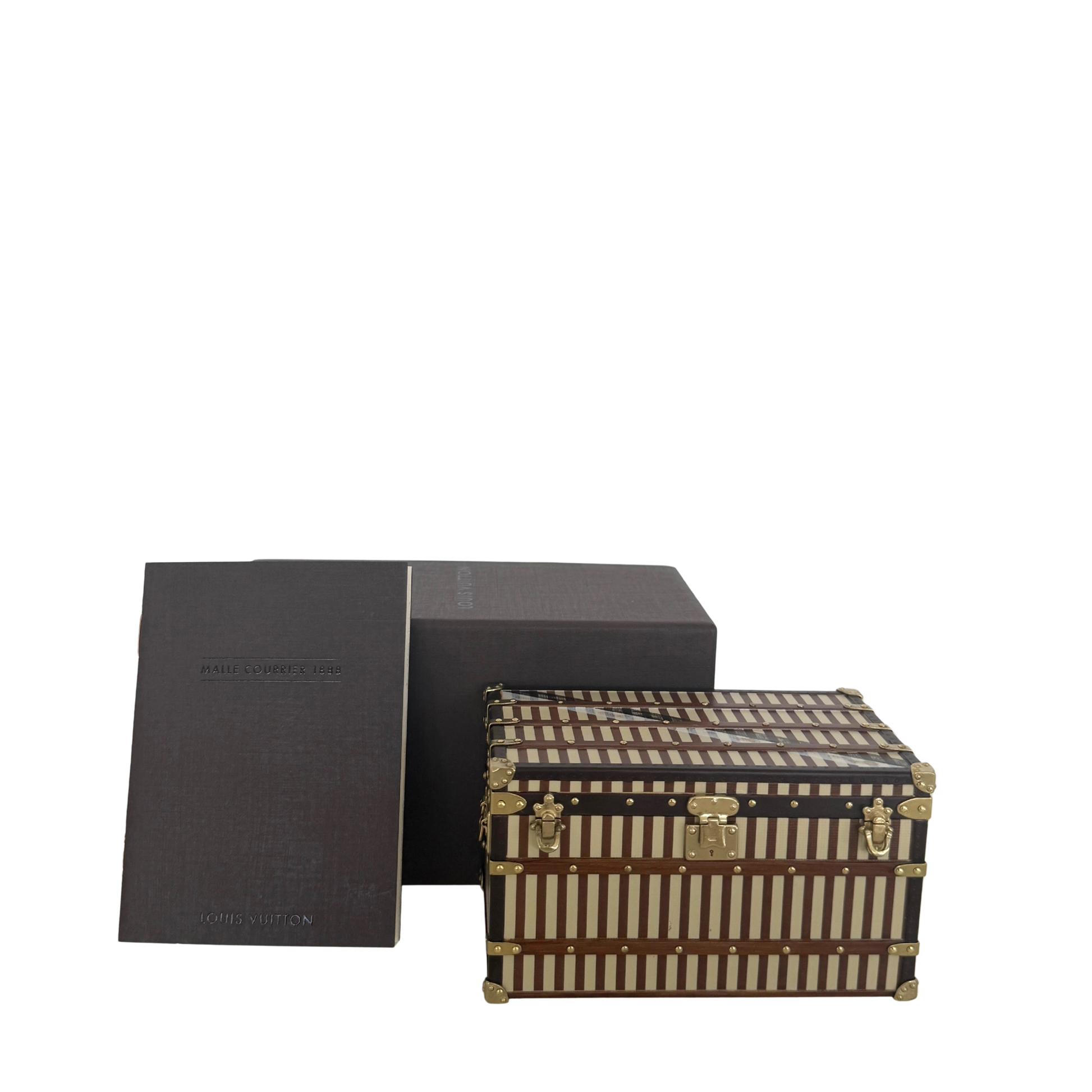 Louis Vuitton Malle Courrier 1888 Trunk Briefbeschwerer Braun M99729 / sehr gut Louis Vuitton