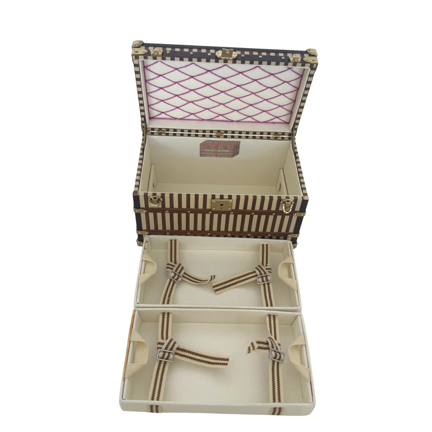 Louis Vuitton Malle Courrier 1888 Trunk Briefbeschwerer Braun M99729 / sehr gut Louis Vuitton